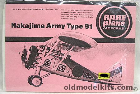 Rareplane 1/72 Nakajima Army Type 91 Fighter plastic model kit